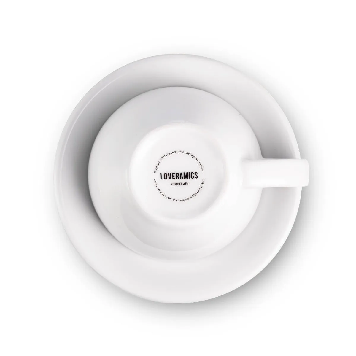 Loveramics Egg Style Cappuccino Cup & Saucer - White (6.7oz/200ml)