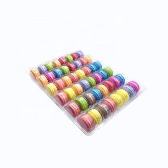 Macaron Display PET Container Tray 33.3x 25.2cm fits 48