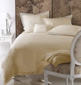 Malaga Ecru Cotton Percale Duvet Cover