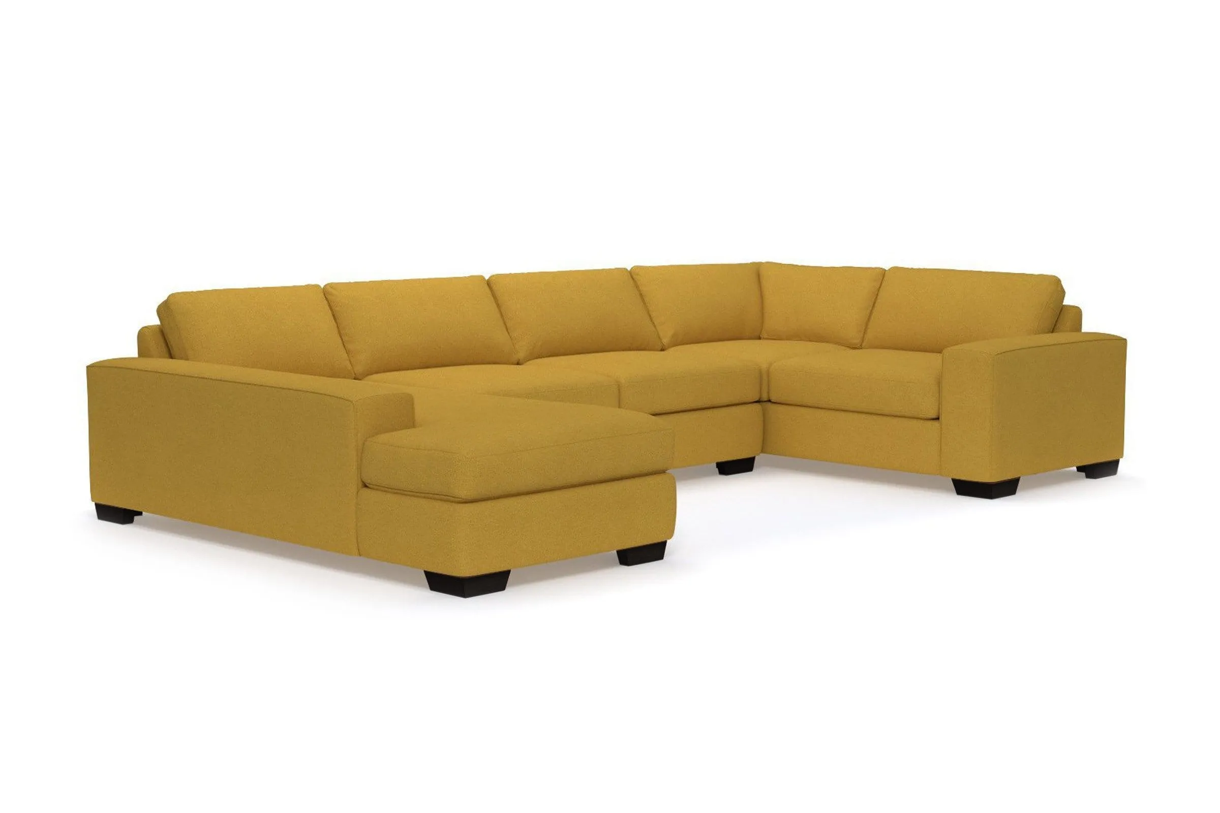 Melrose 3pc Sleeper Sectional :: Leg Finish: Espresso / Configuration: LAF - Chaise on the Left / Sleeper Option: Memory Foam Mattress