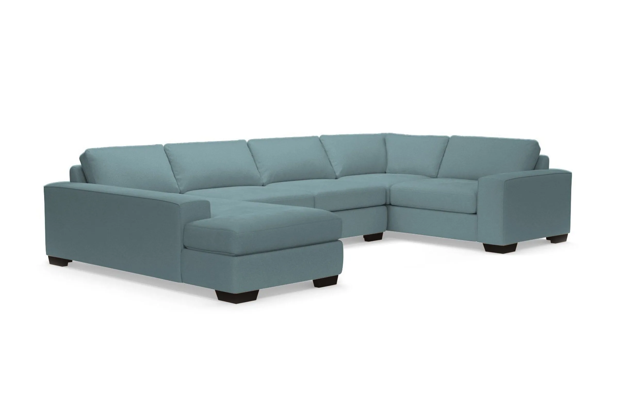 Melrose 3pc Sleeper Sectional :: Leg Finish: Espresso / Configuration: LAF - Chaise on the Left / Sleeper Option: Memory Foam Mattress