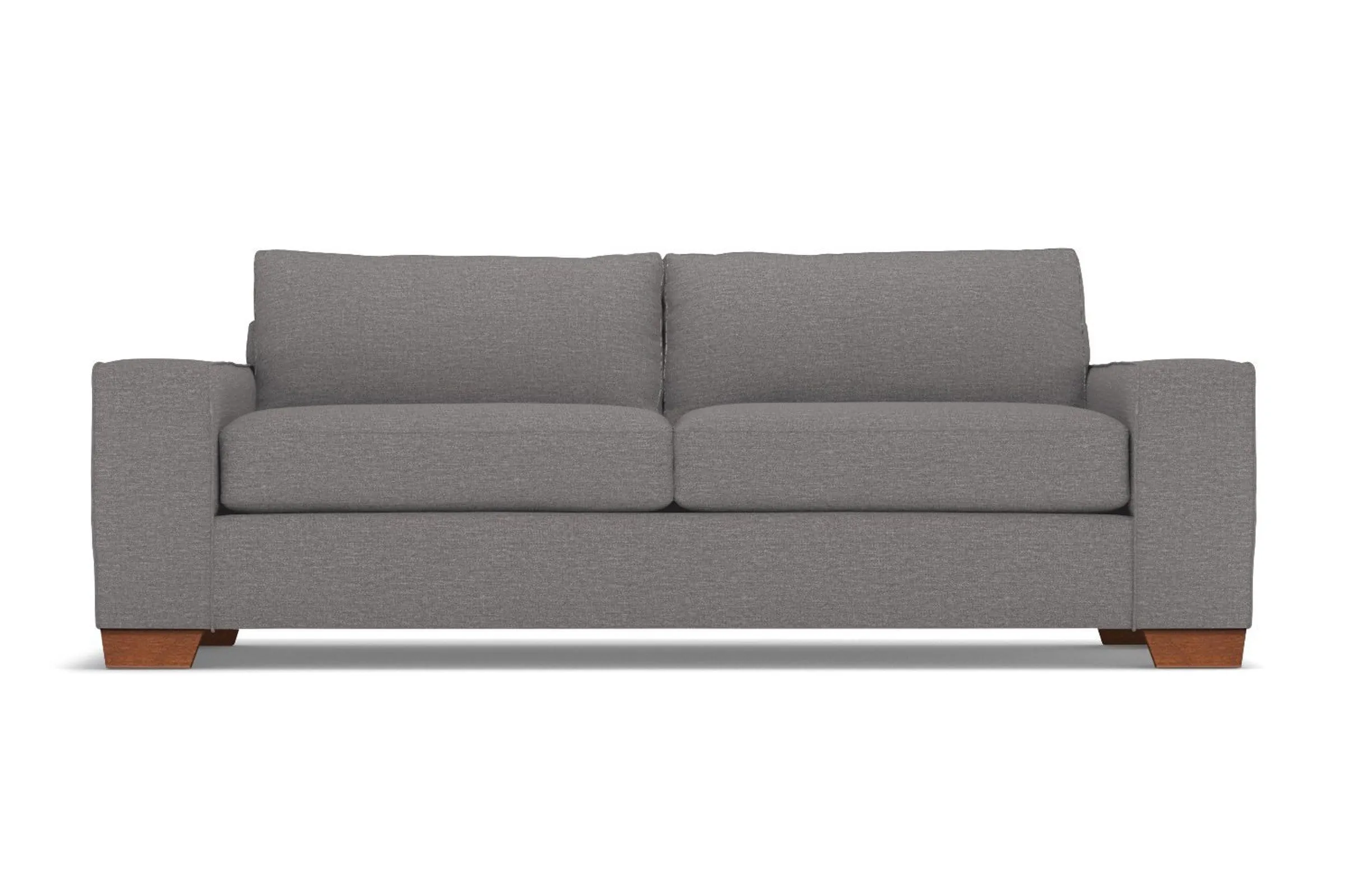 Melrose Queen Size Sleeper Sofa Bed :: Leg Finish: Pecan / Sleeper Option: Deluxe Innerspring Mattress