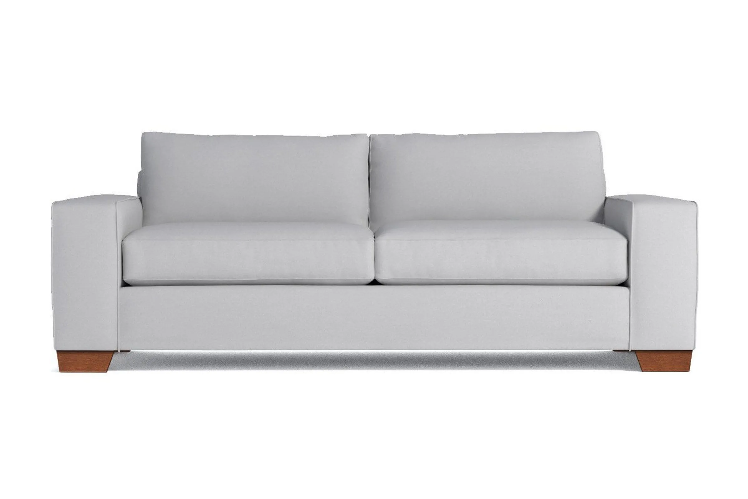 Melrose Queen Size Sleeper Sofa Bed :: Leg Finish: Pecan / Sleeper Option: Deluxe Innerspring Mattress