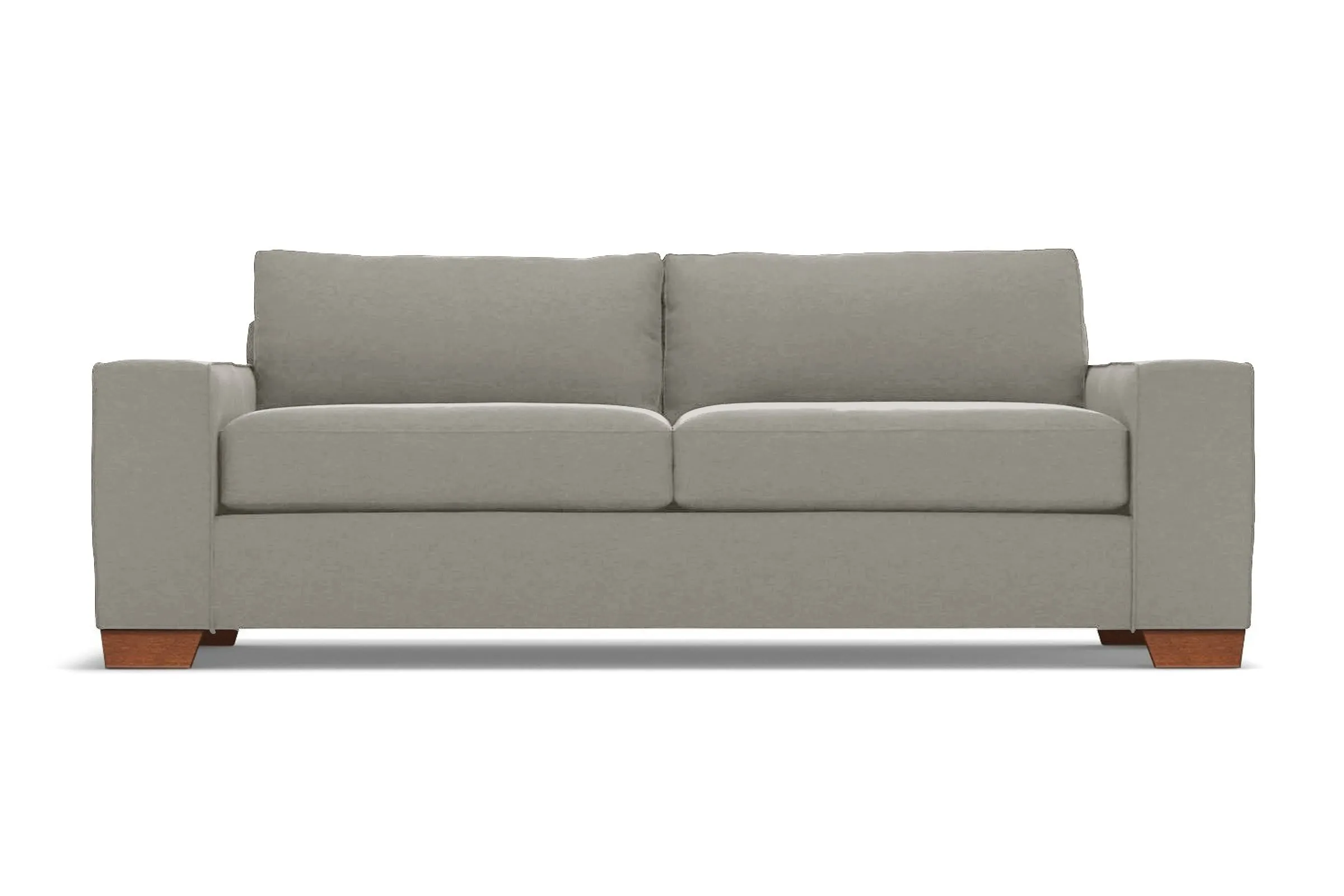 Melrose Queen Size Sleeper Sofa Bed :: Leg Finish: Pecan / Sleeper Option: Deluxe Innerspring Mattress