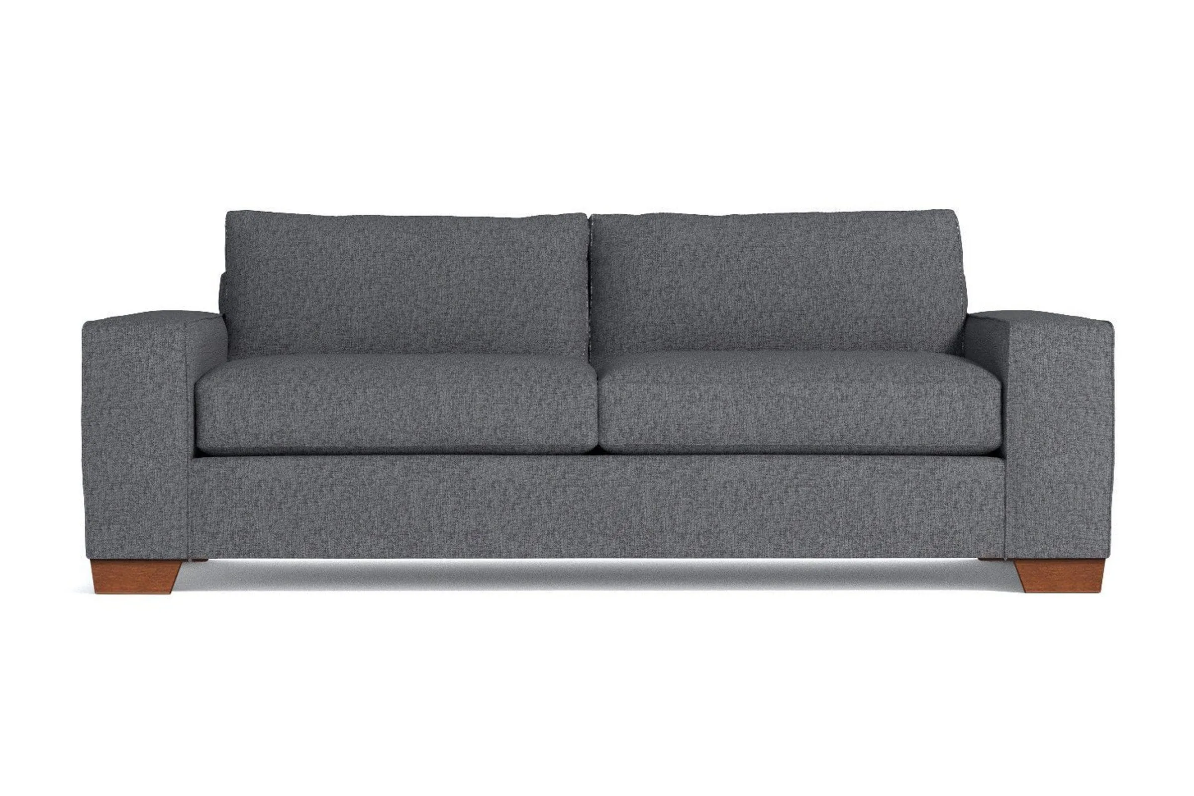 Melrose Queen Size Sleeper Sofa Bed :: Leg Finish: Pecan / Sleeper Option: Deluxe Innerspring Mattress