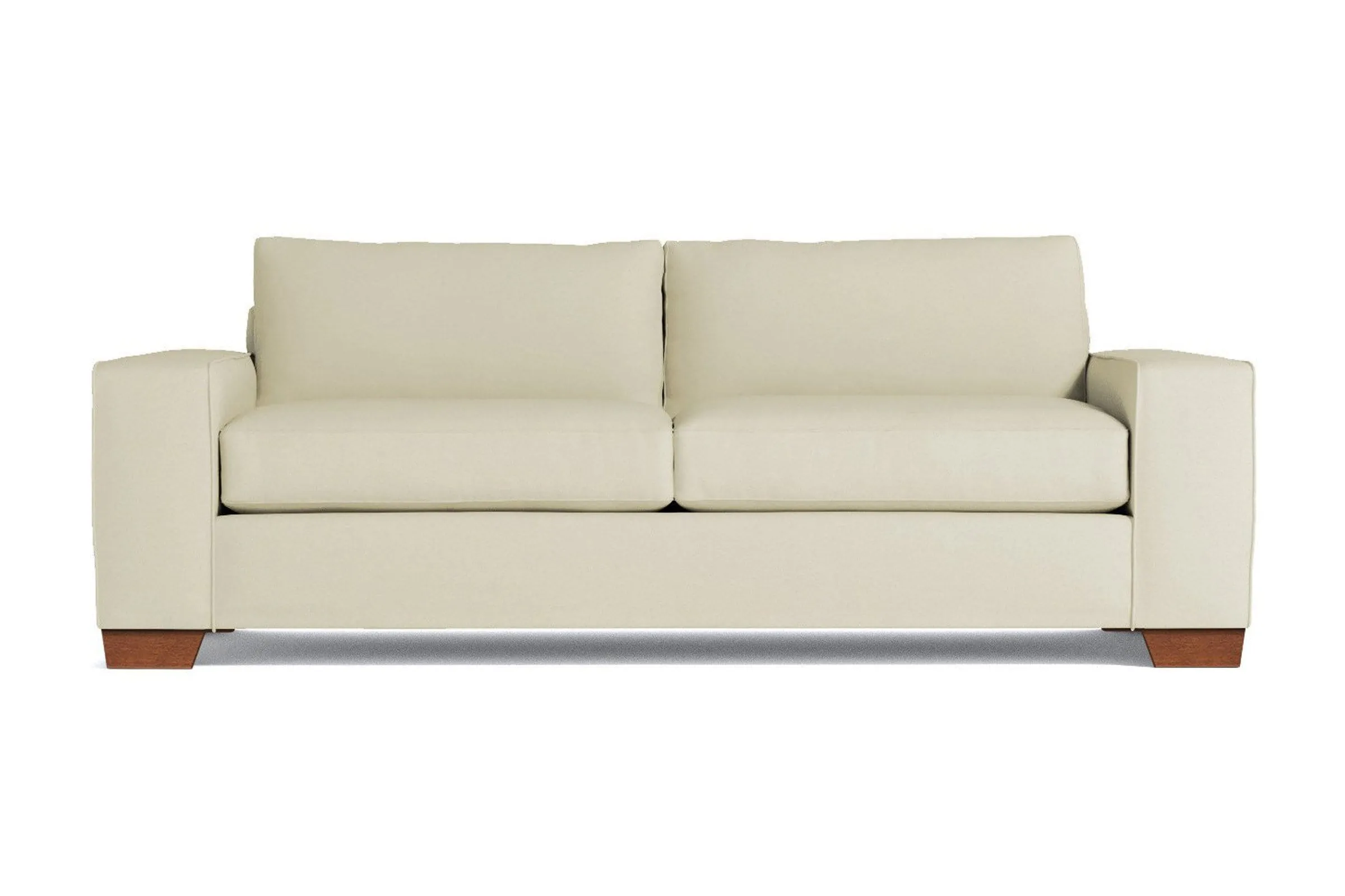 Melrose Queen Size Sleeper Sofa Bed :: Leg Finish: Pecan / Sleeper Option: Deluxe Innerspring Mattress