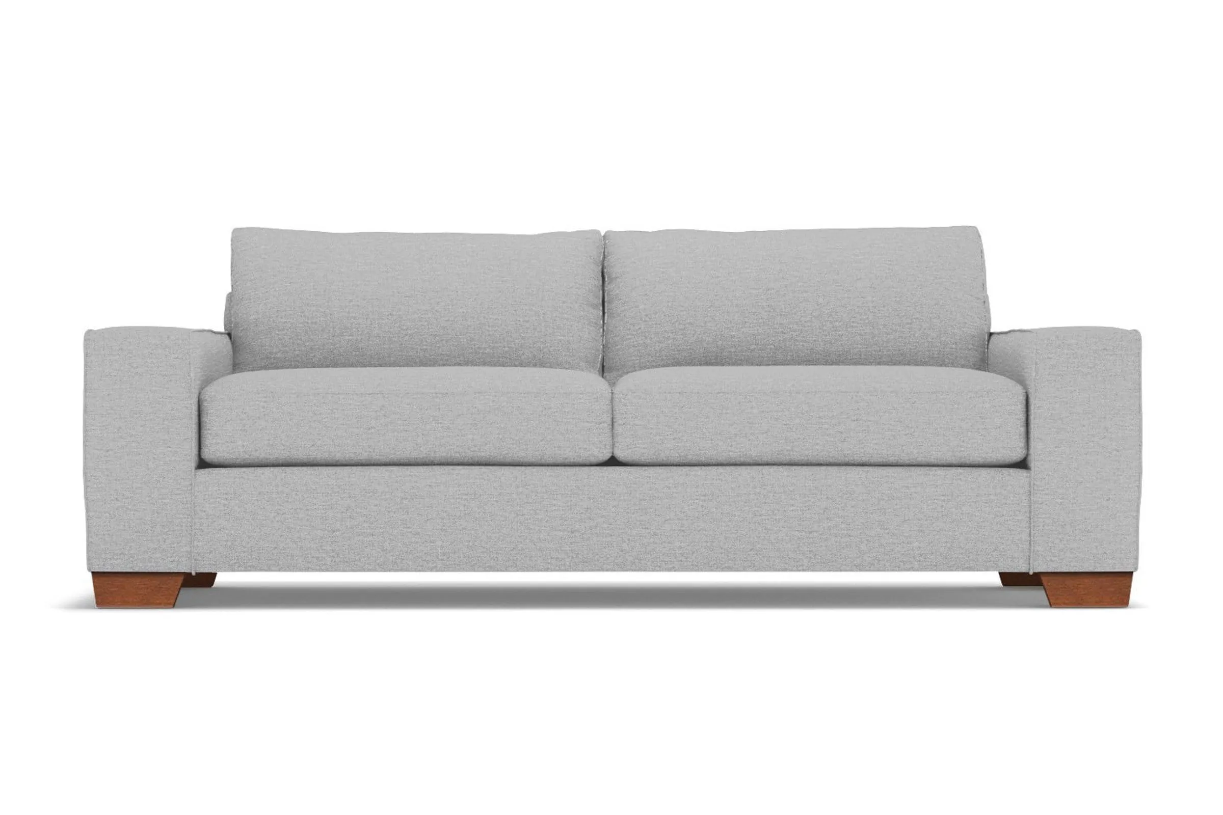 Melrose Queen Size Sleeper Sofa Bed :: Leg Finish: Pecan / Sleeper Option: Deluxe Innerspring Mattress