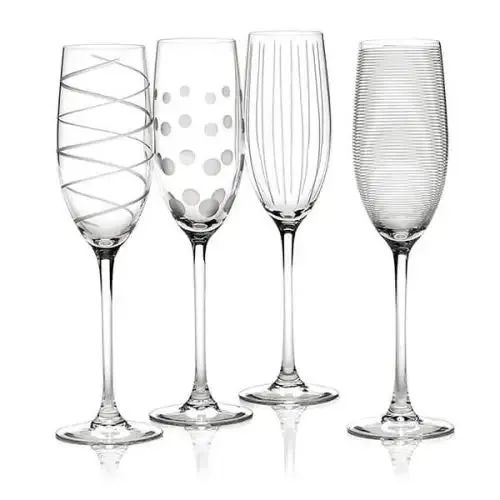 Mikasa Cheers Set Of 4 Flute Glasses