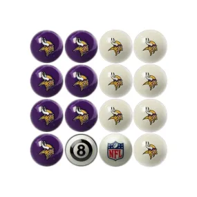 Minnesota Vikings Home & Away Billiard Ball Set