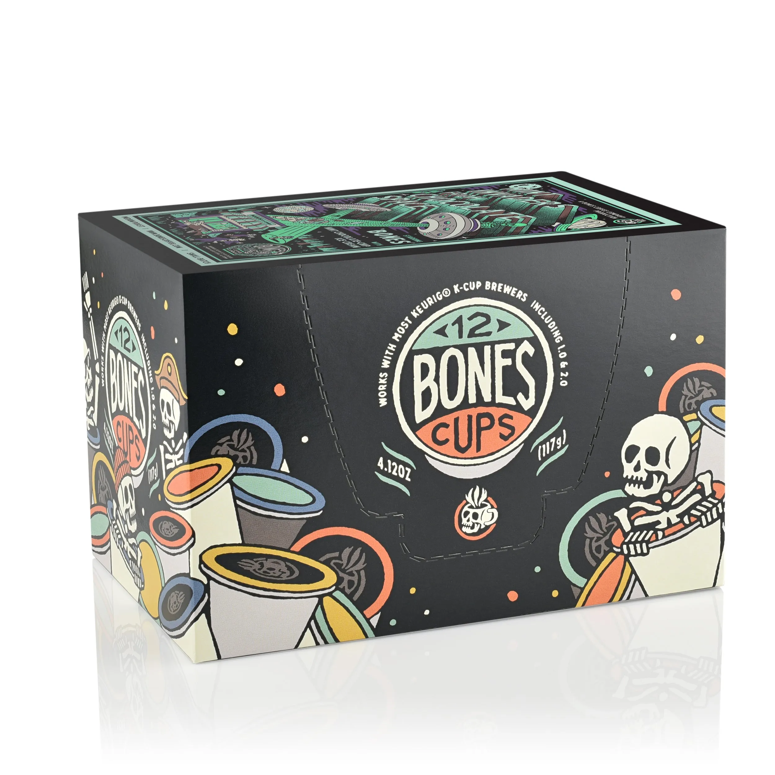 Mint Invaders From Chocolate Space Bones Cups - 12 Count