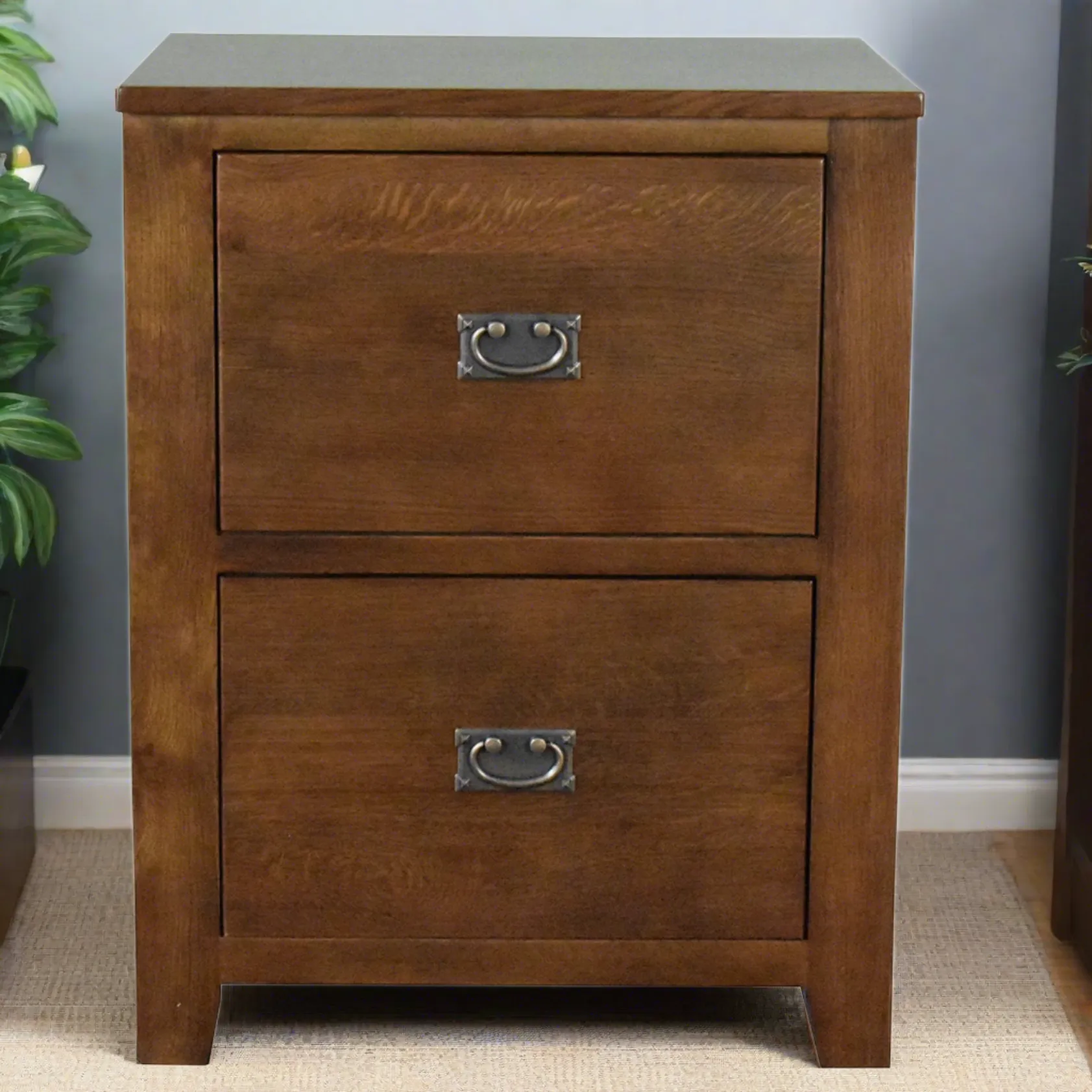 Mission 2 Drawer File Cabinet - Walnut (AW)