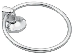 Moen Aspen Series 5886CH Towel Ring, 6.186 in Dia Ring, 22 lb, Zinc, Polished Chrome, Screw Mounting :CD: QUANTITY: 1