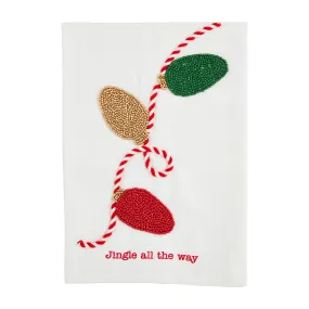 Mud Pie The Christmas Lights Bead Towel