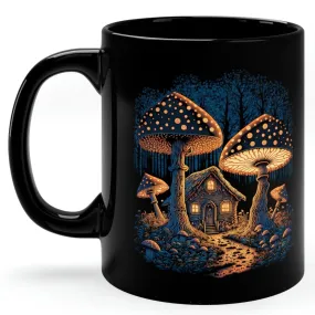 Mushroom Coffee Mug Cottagecore Woodland Forest Cabin