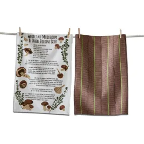 Mushroom Soup Recipe Dish Towel Set/2