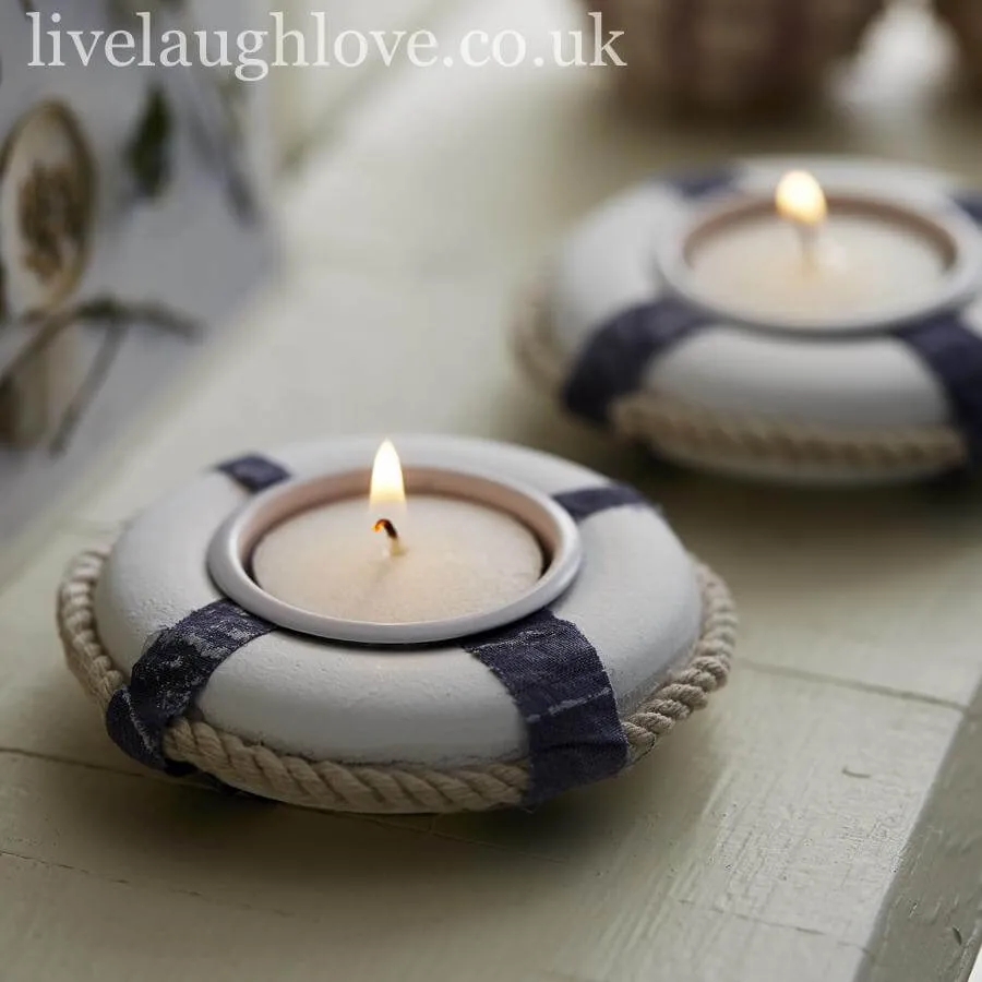 Nautical Tea Light Holders - Set of 2