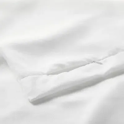 New - 3pc King Lyocell Cotton Blend Duvet & Sham Set White - Casaluna