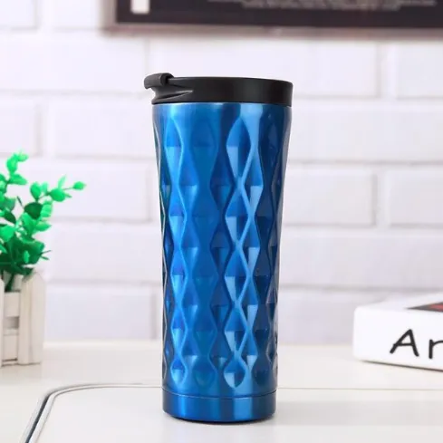 New 500 Ml Double Wall Stainless Steel Car Coffee Mug  Cup Coffee Tea Mug Thermo Water Bottle Thermocup Thermomug