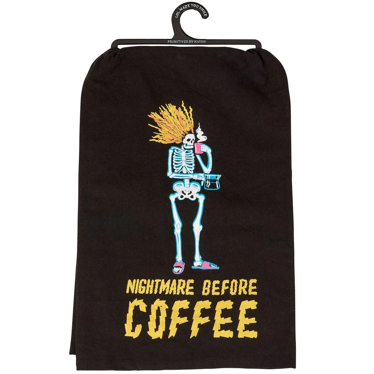 'Nightmare Before Coffee' Skeleton Kitchen Towel