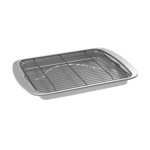 Nordic Ware Oven Crisp Baking Tray 15" x 11.38" x 1.25" Silver Aluminized Steel