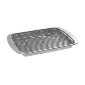 Nordic Ware Oven Crisp Baking Tray 15" x 11.38" x 1.25" Silver Aluminized Steel