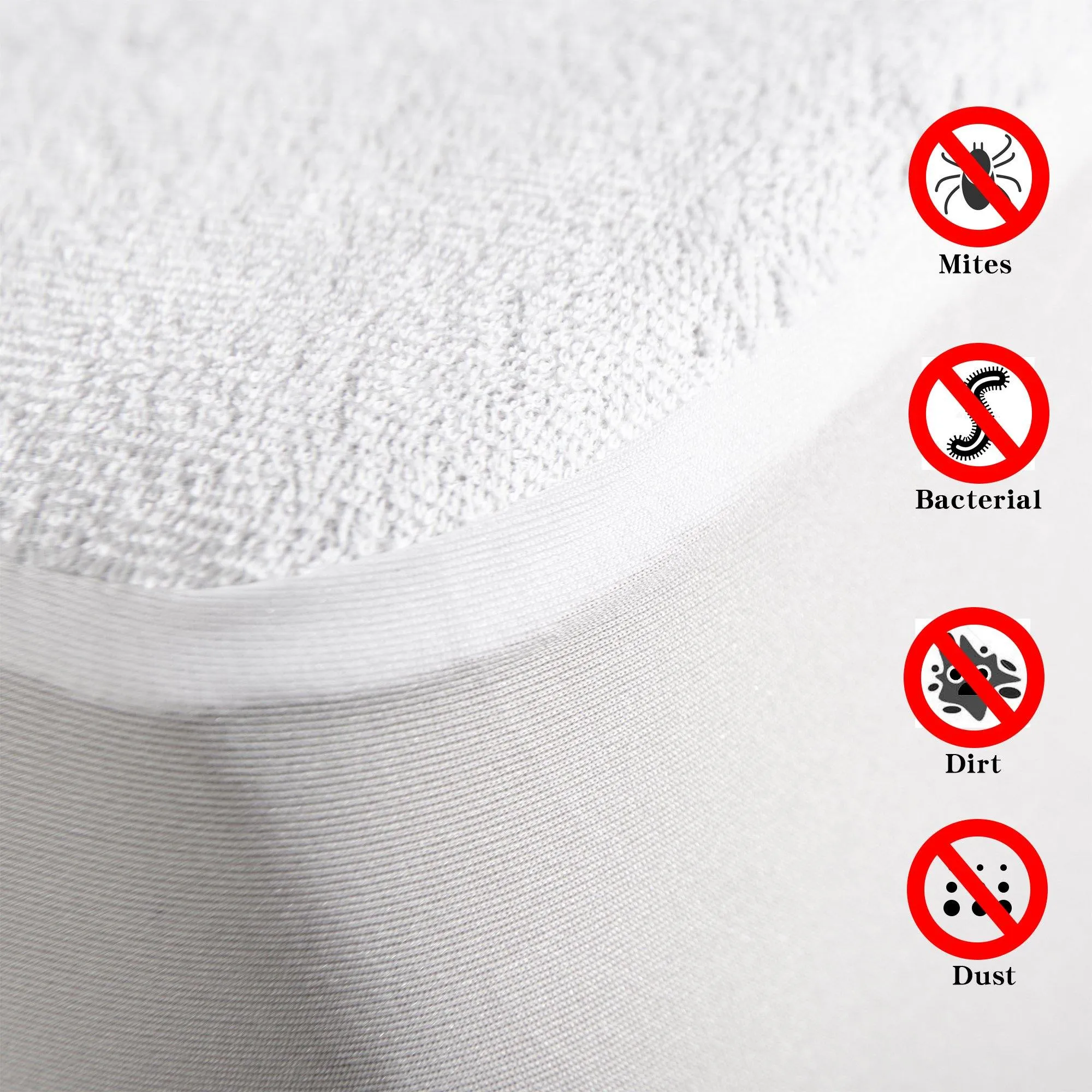 Ntbay 100% Waterproof Mattress Protector with 14" Deep Pocket