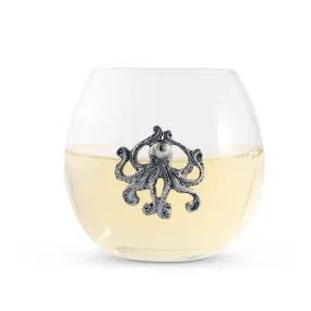 Octopus Stemless Wine Glass