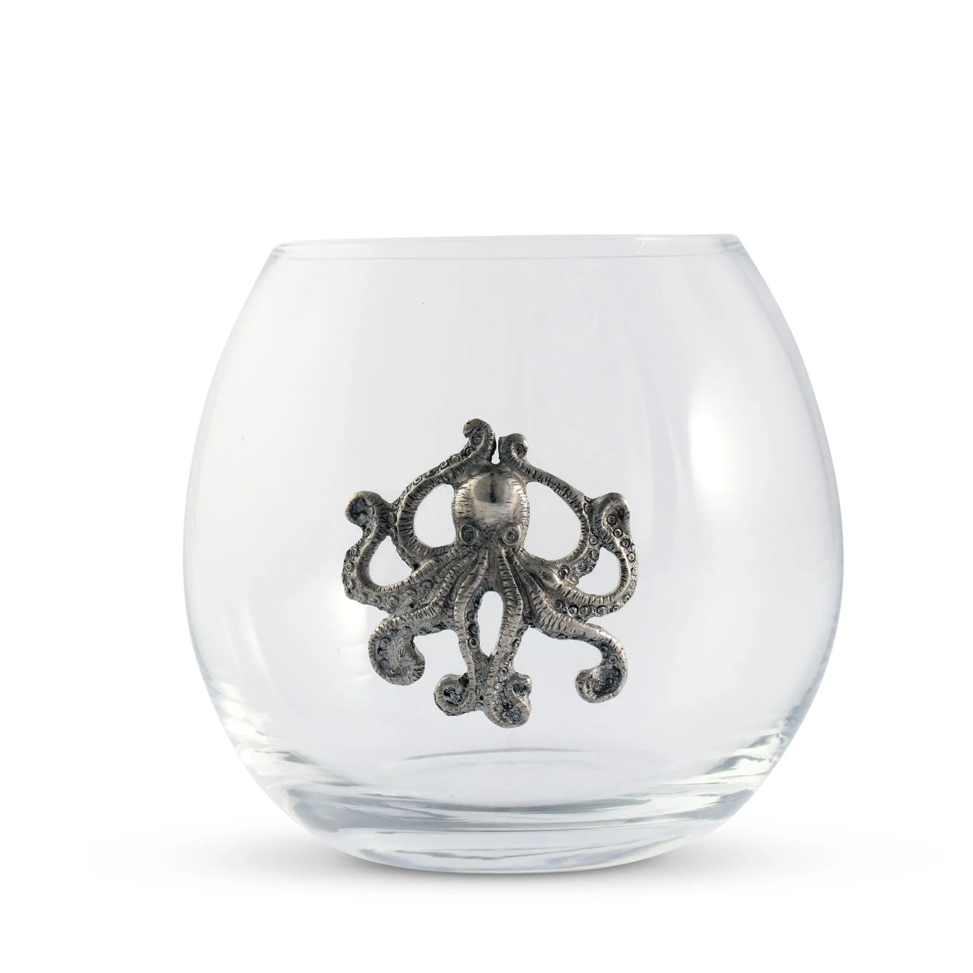 Octopus Stemless Wine Glass