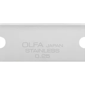 Olfa GSB-2S/6B  -  6pk 30mm Stainless Steel Scraper Blades