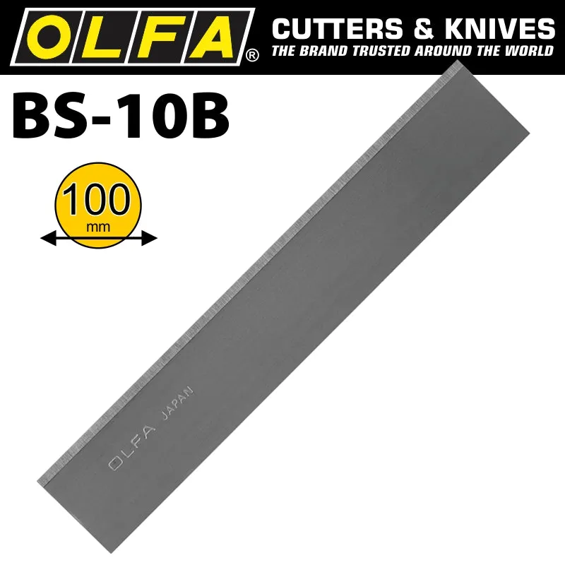 OLFA OLFA SCRAPER BLADES X10 FOR BSR200 & BSR300 100MMX0.5MM BLA BS-10B