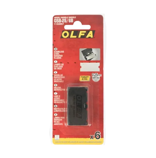 Olfa | Scraper Blade for GRS-2 S/Steel 40X18mm 6Pk