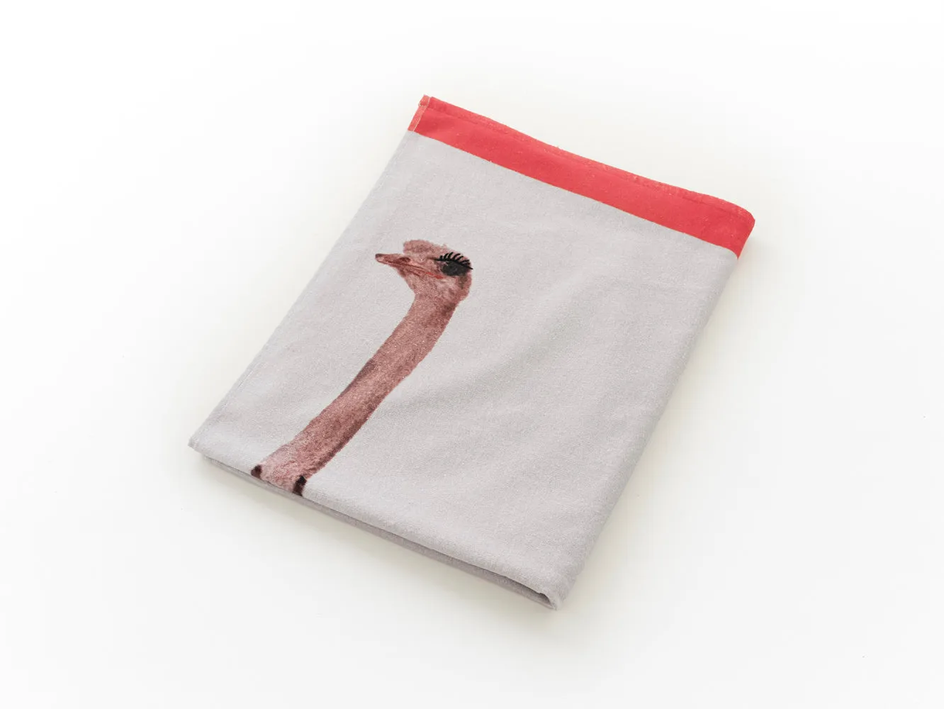 Ostrich Printed Velour 75x150cm Cotton Beach Towel