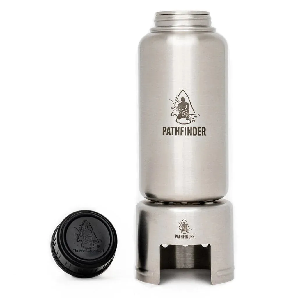 Pathfinder 32 oz Stainless Water Bottle   Cup   Stove Set