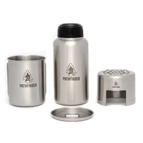 Pathfinder 32 oz Stainless Water Bottle   Cup   Stove Set