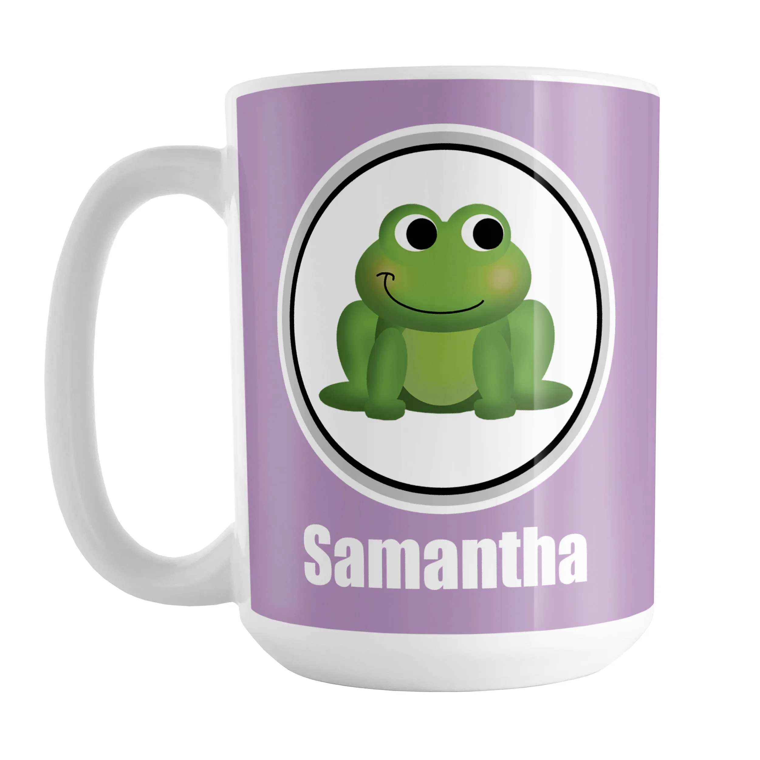 Personalized Adorable Purple Frog Mug