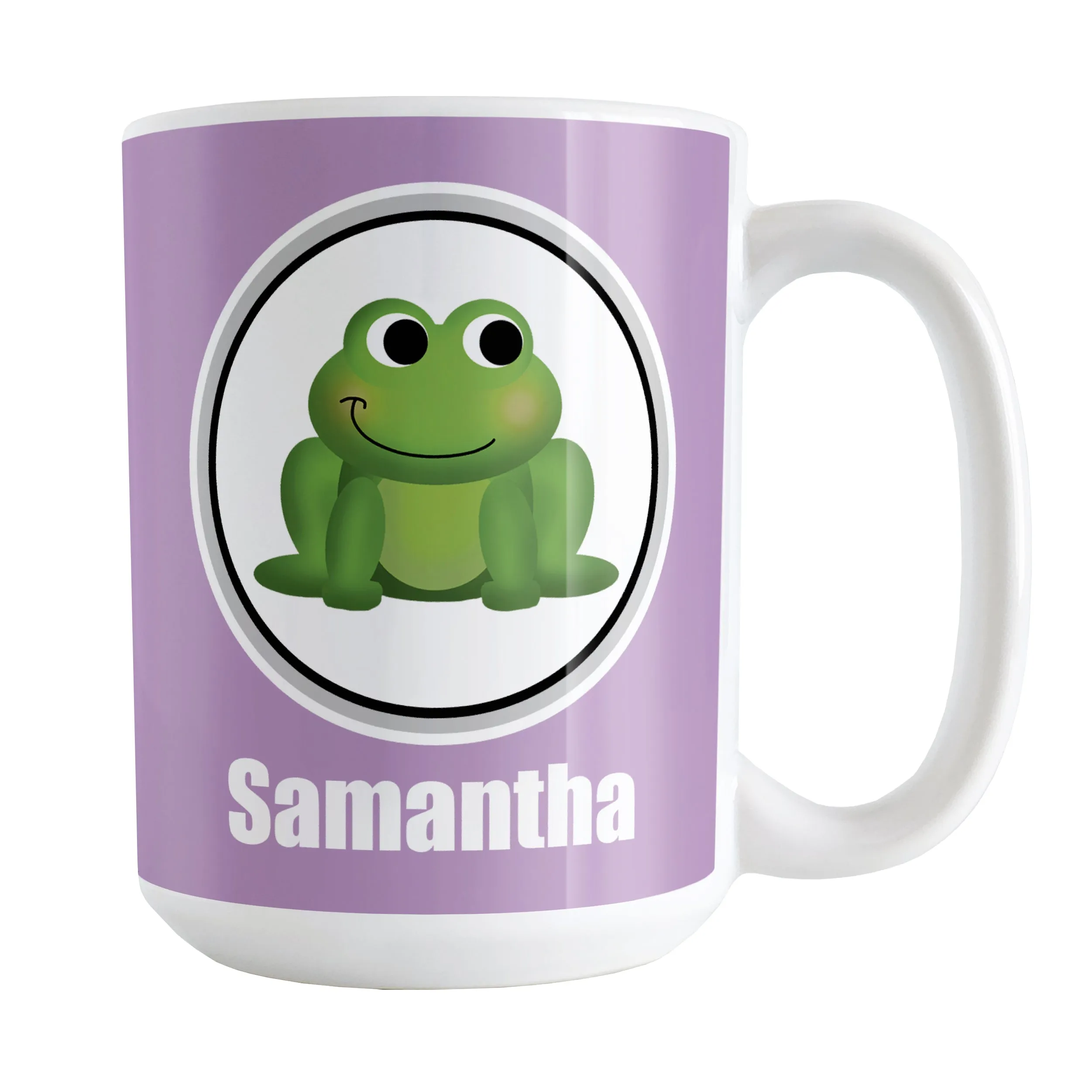 Personalized Adorable Purple Frog Mug