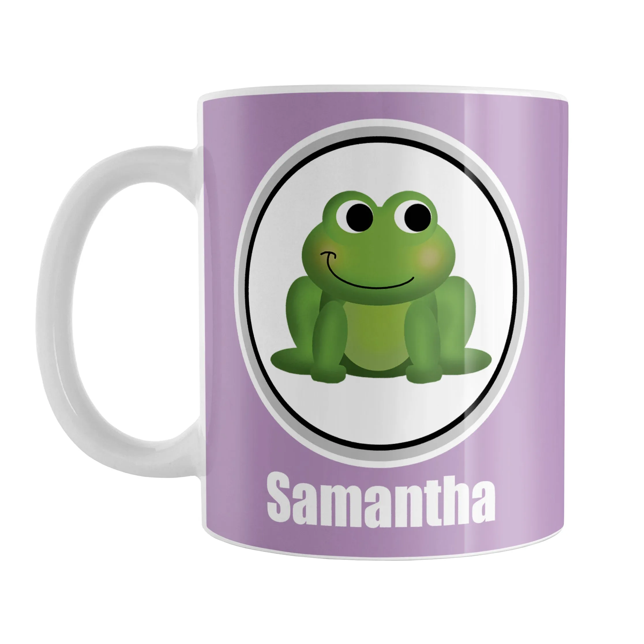 Personalized Adorable Purple Frog Mug