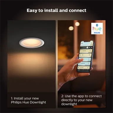 Philips Hue 90mm 10W White Ambient Smart Bluetooth Downlight