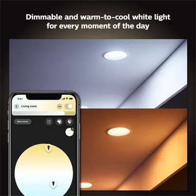 Philips Hue 90mm 10W White Ambient Smart Bluetooth Downlight