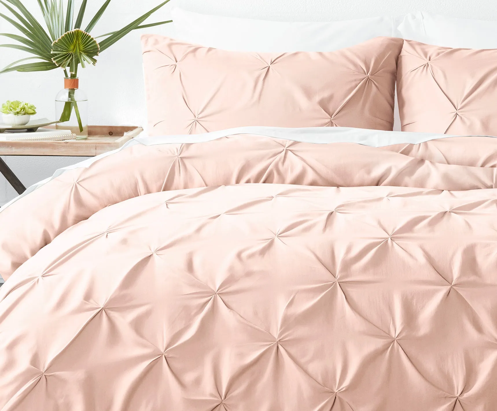 Pinch-Pleat 3-Piece Duvet Cover Set