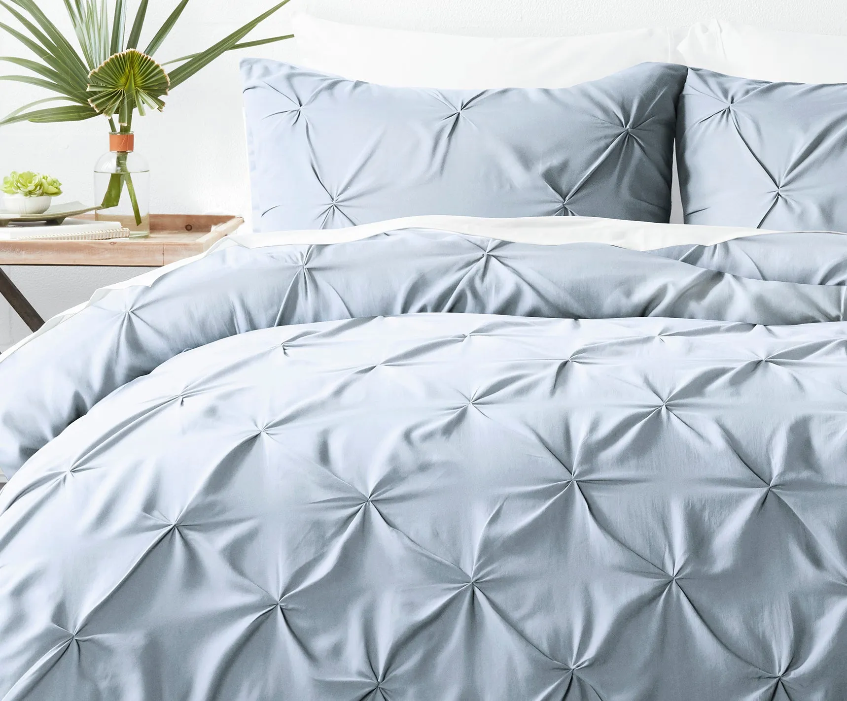 Pinch-Pleat 3-Piece Duvet Cover Set