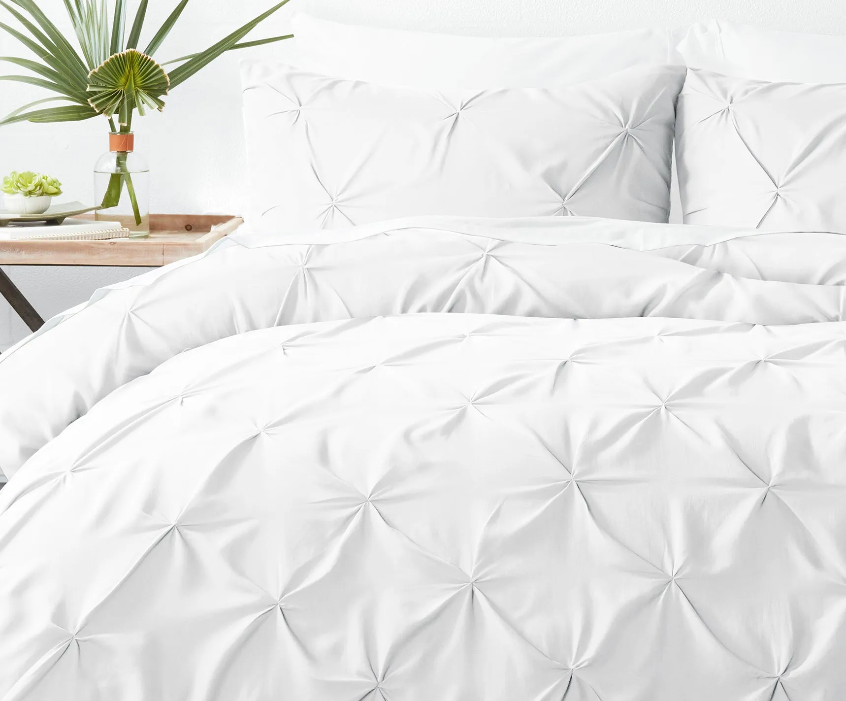 Pinch-Pleat 3-Piece Duvet Cover Set