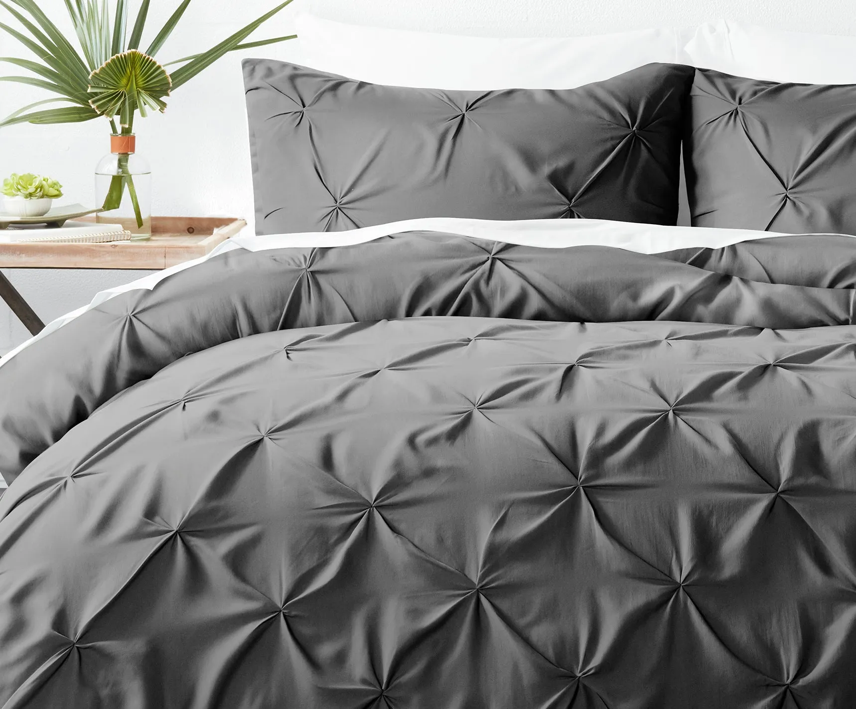 Pinch-Pleat 3-Piece Duvet Cover Set