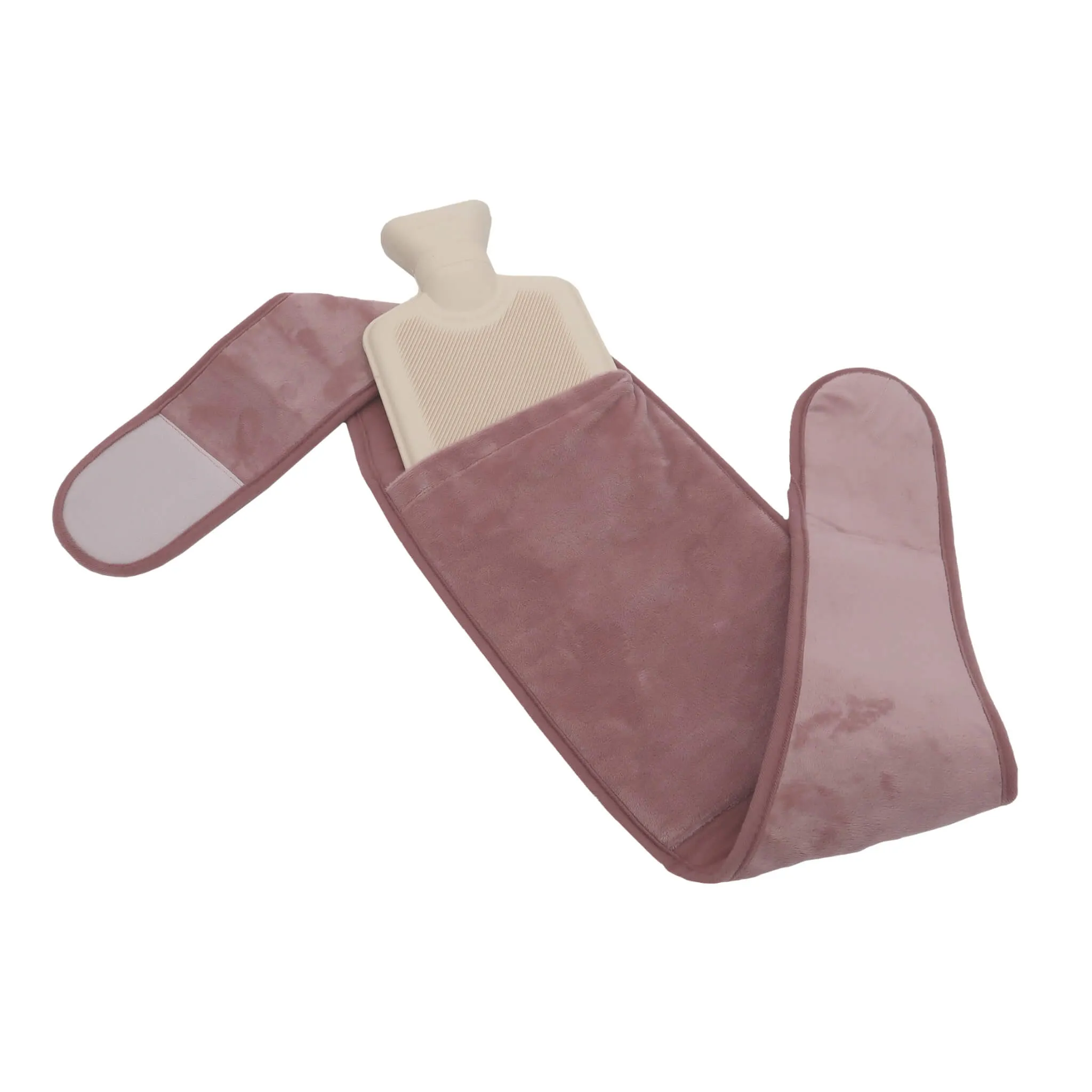 Pink Plush Fleece 3 in 1 Heat Body Wrap with Integrated Hot Water Bottle