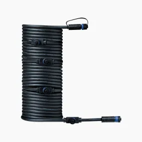 Plug & Shine Outdoor 10m Cables with 5 Outputs in Black