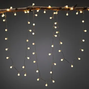 Plug & Shine Outdoor 2W LED 7.5m Warm White Fairy Lights in Black