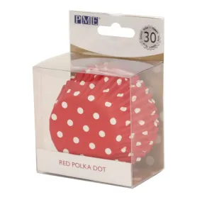 PME Cupcake Foil Lined Baking Cases Polka Dot (Pack of 30)