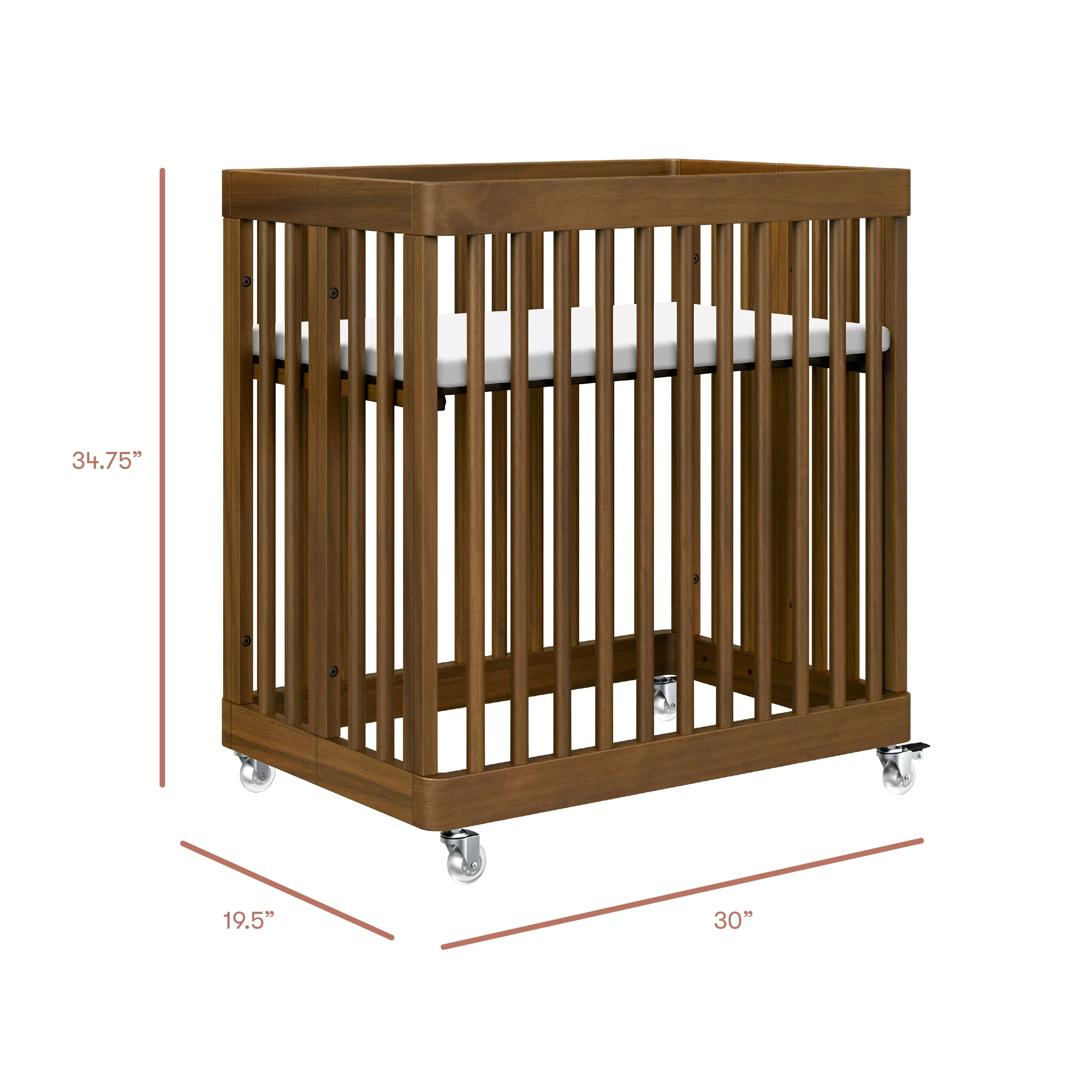 Pogo 8-in-1 Convertible Crib with All-Stages Conversion Kits | Natural Walnut