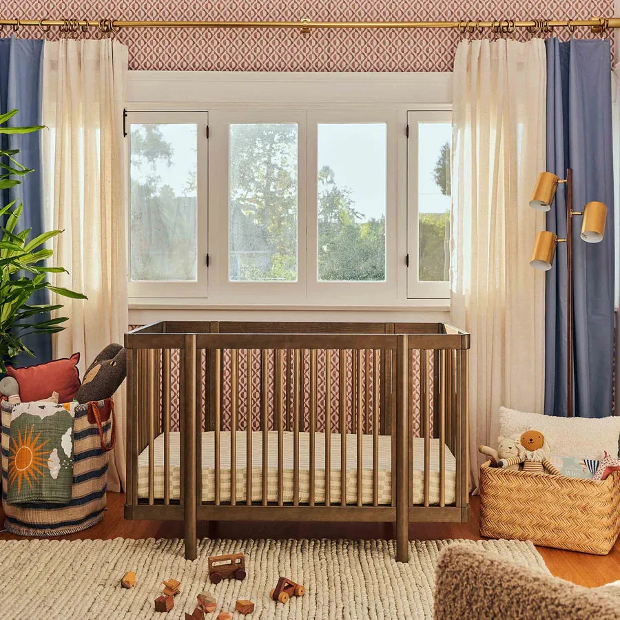 Pogo 8-in-1 Convertible Crib with All-Stages Conversion Kits | Natural Walnut