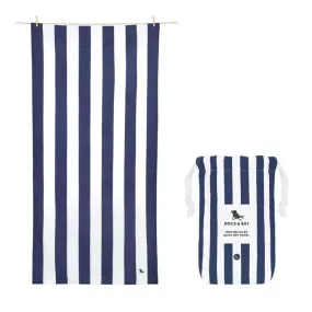 Quick Drying Beach Towel by Dock & Bay USA, Whitsunday Blue, 63 x 35